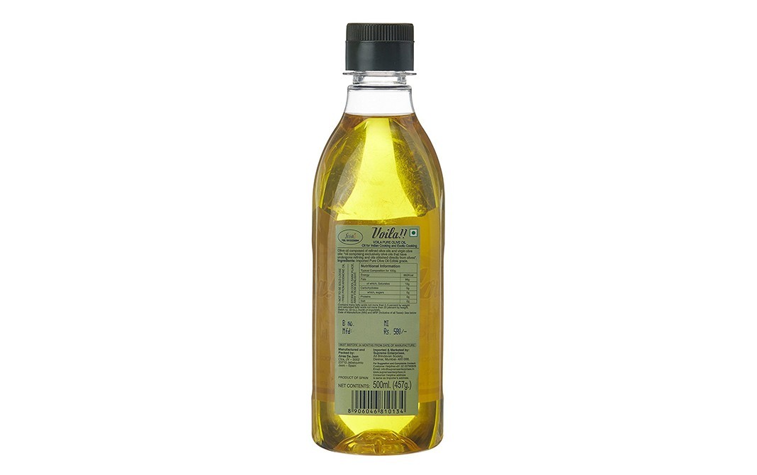 Voila Pure Olive Oil    Plastic Bottle  500 millilitre